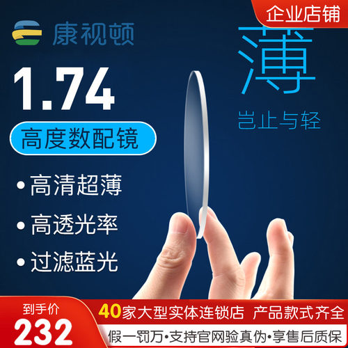 非球面镜片眼镜片康视顿送镜框