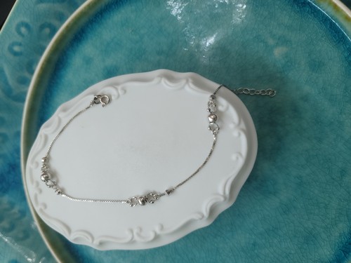 925银圆球球脚链，手链两用款