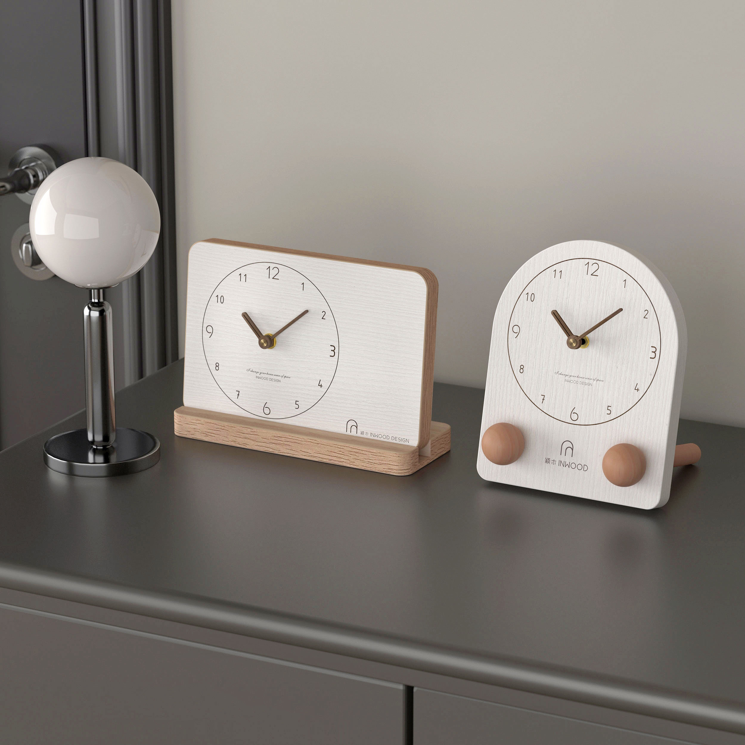 超火木质DIY静音桌面时钟摆件迷你卧室客厅创意办公宿舍用简约Ins,家居饰品,台钟/闹钟,淘宝优惠券,粉丝福利购,淘宝优惠卷