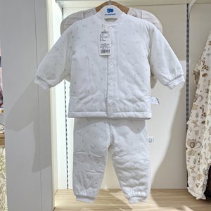 丽婴房专柜正品2025秋冬夹棉家居服儿童保暖套装棉衣棉袄棉服棉裤