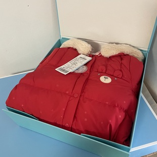 丽婴房专柜款男女宝宝保暖羽绒服儿童羽绒连体衣礼盒新生婴儿爬服