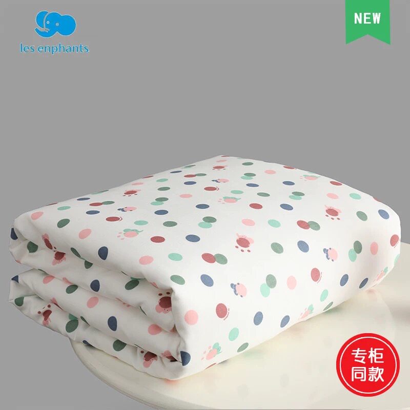 丽婴房专柜正品纱布被子春夏夹薄棉儿童空调被150*120幼儿园被子