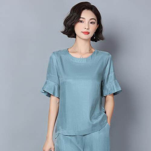 重磅铜氨丝妈妈奶t恤上衣打底衫