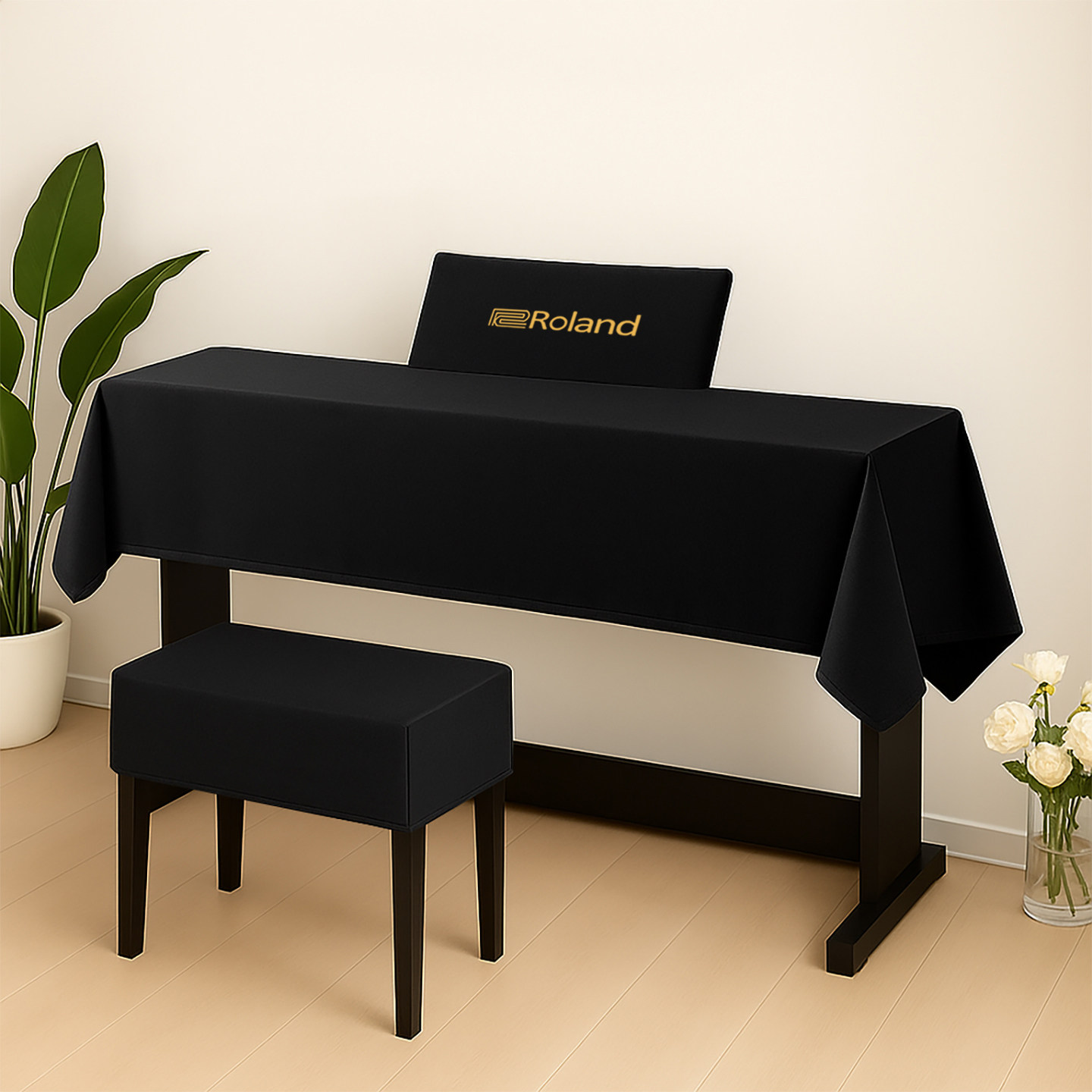 电钢琴盖巾适用罗兰雅马哈盖布加厚通用88键61键电子琴防尘盖巾