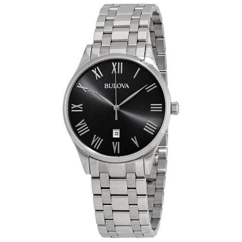 海外代购BULOVA/宝路华男士石英腕表日历显示防刮矿物玻璃