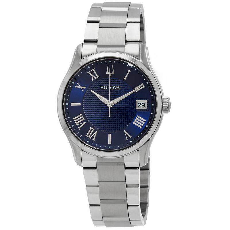 海外代购BULOVA/宝路华男士石英表日历显示生活防水不锈钢表带