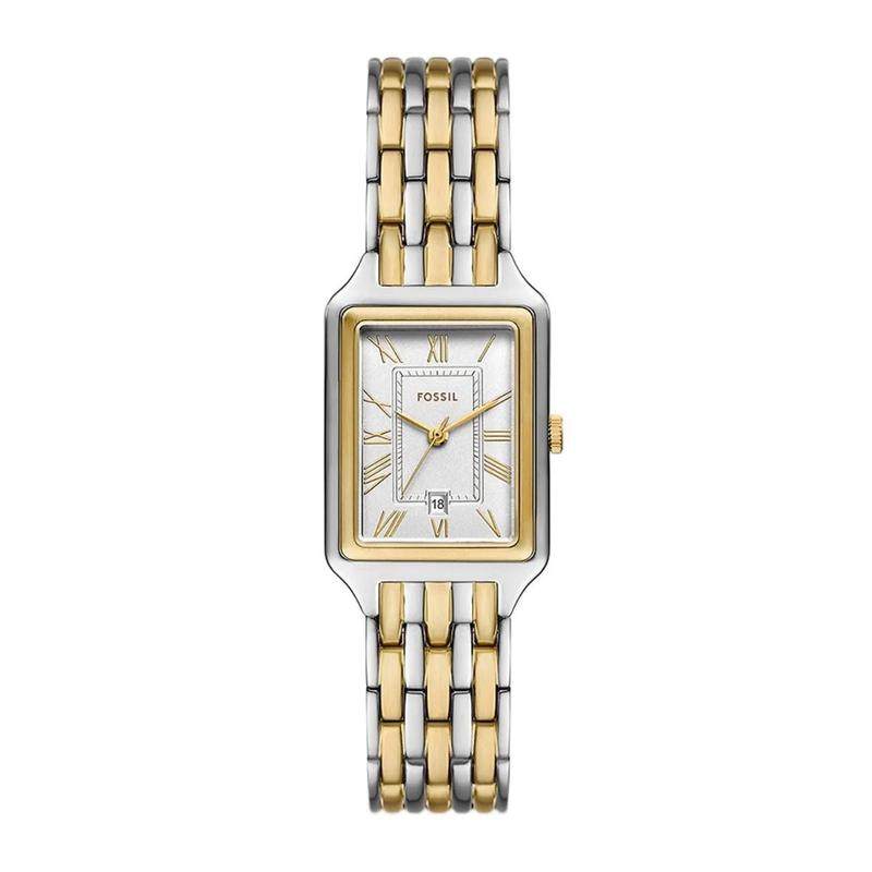 代购Fossil化石女士腕表日期夜光计时精准钢带双色防水金属商务