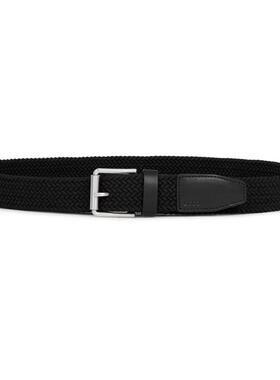 海外代购ECCO Belts Formal Braided男弹性腰带透气编织可调节