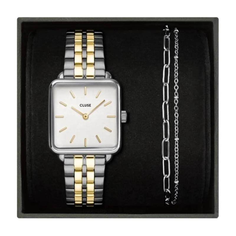 代购CLUSE女士腕表计时夜光日期防刮金属钢带双色防水商务日常