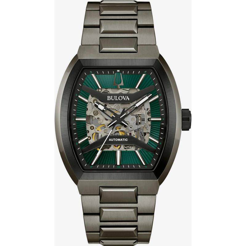 海外代购BULOVA/宝路华男士自动机械表自动上链透视机芯钢带