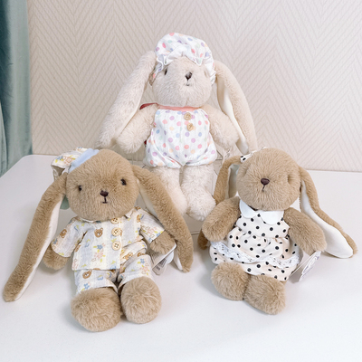 陪睡安抚安妮兔波点长耳兔玩偶