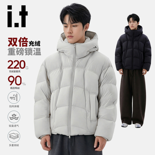 it:CHOCOOLATE云感泡芙羽绒服男双倍充绒加厚索温情侣面包外套冬