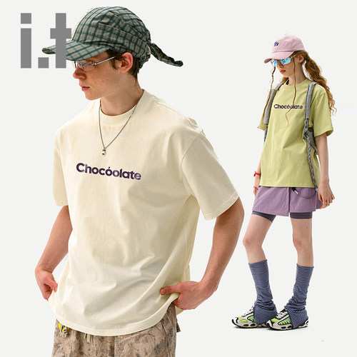 itCHOCOOLATE夏季字母百搭短袖