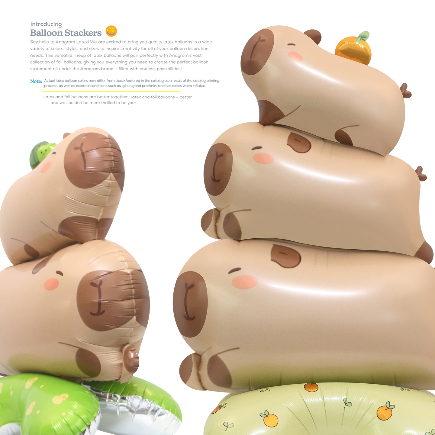 铝膜气球卡皮巴拉4D立体站立可爱