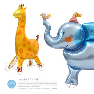 生日派对拍照道具玩具汽球牵引走路立体卡通动物造型创意铝膜气球