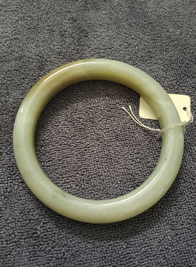 和田玉且末蓝带糖高透美人条手镯