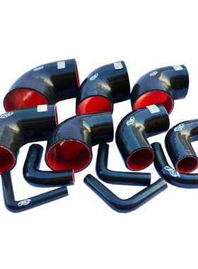 90度黑色硅胶管大转小变径矽胶管涡轮增压胶管进气中冷接驳软胶管