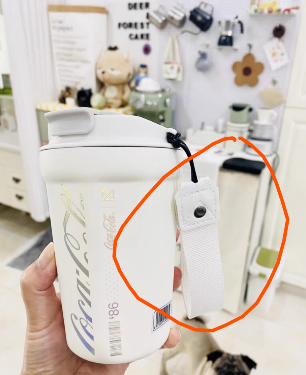 格迩germ可口可乐保温杯咖啡杯挂绳手提绳吊带配件无字印字图片