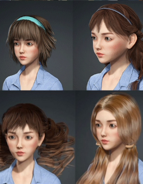 iclone8 CC4素材包.数字人角色.发型 动作 全部素材套餐