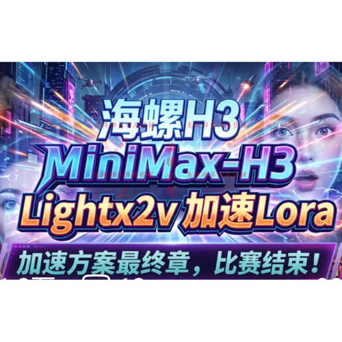 comfy-MiniMax-H3 一键整合包：开源大模型Lightx2v加速8G可部署