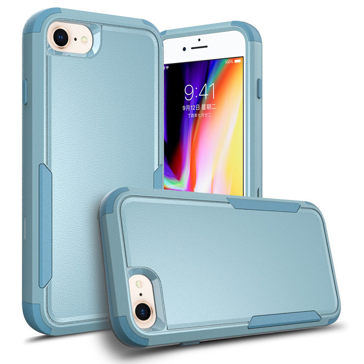 军工防摔手机壳适用苹果SE3全包iPhone6S磨砂硬壳7/8软胶套三合一