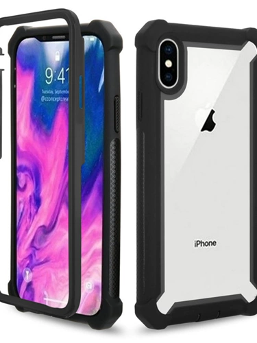 Apple, двусторонние накладки на углы, совместимый прозрачный чехол для телефона, защитный чехол, защита при падении, 2 в 1, увеличенная толщина