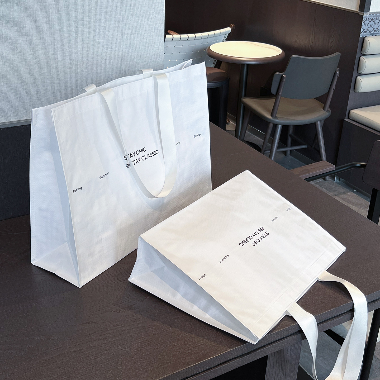 环保高档车缝编织袋手提袋服装店手提袋定制logo广告宣传礼品通用
