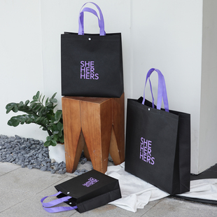 立体无纺布手提袋服装店手提袋定制logo加厚无纺布广告袋商场通用