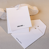 衣服挂牌免费设计高档吊牌定制logo烫黑金工艺 吊牌套装 信封式 服装