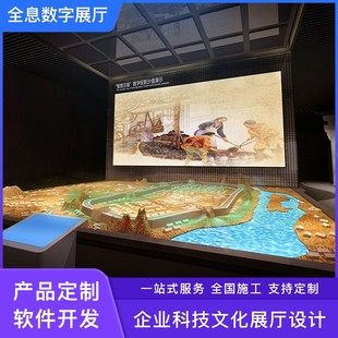数字展厅墙面互动装置灯光联动电力触摸屏滑轨屏展馆石墨烯交互软件开发定制沙盘全国安装全息投影双屏联动