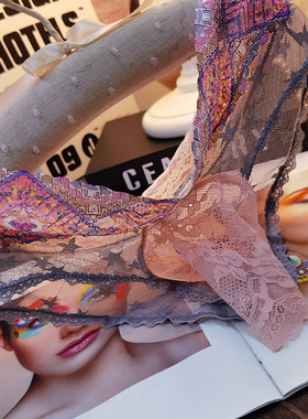 男士开口JJ大象鼻U凸三角内裤性感透明蕾丝网纱超薄囊袋男生内裤