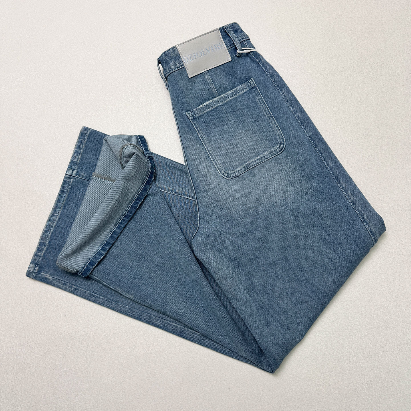 MA牛仔裤女66589四面弹水洗蓝色直筒高腰宽松显瘦休闲阔腿裤,女装/女士精品,牛仔裤,淘宝优惠券,粉丝福利购,淘宝优惠卷