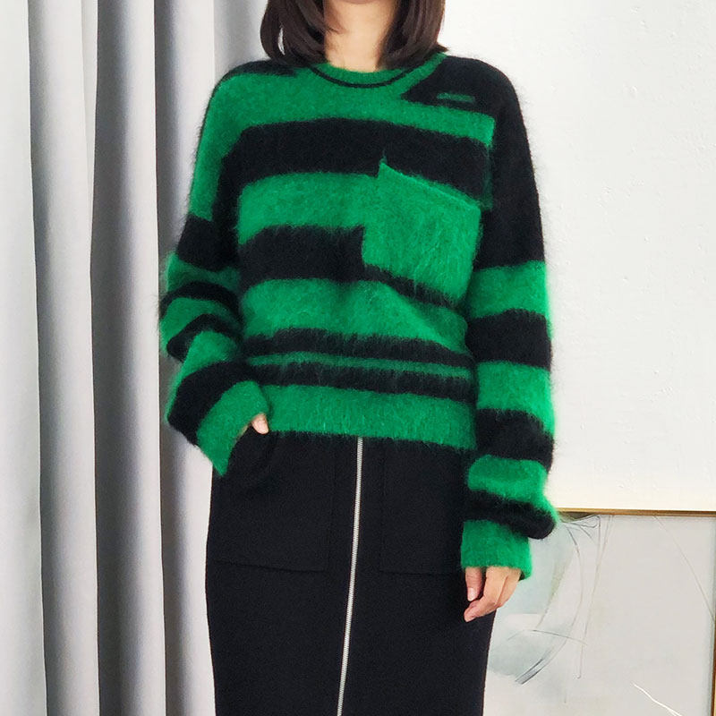 mq复古风大码长袖时尚保暖毛衣