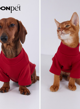 宠物狗狗猫咪春秋冬服装T恤打底衫外贸家居衣服猫咪衣服加绒发热