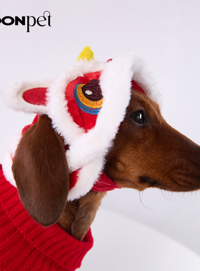 小型犬宠物狗狗猫咪喜庆搞怪新年帽子头饰