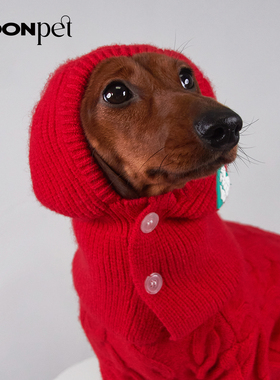 秋冬新款宠物针织北极绒保暖毛线帽狗狗中小型雪耐瑞比熊博美柯基