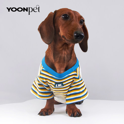宠物狗狗猫咪条纹衣服时尚T恤
