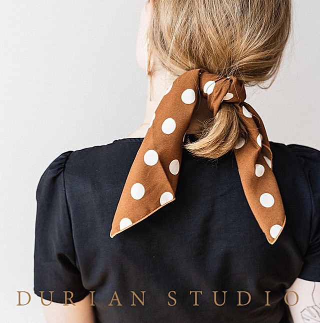 DURIAN ACC 欧美日韩 ins轻复古百搭爱心长条双面小丝巾领巾方巾在类目 服饰配件/皮带/帽子/围巾, 围巾/丝巾/披肩中 - 来自Buy2taobao.com提供专业的淘宝代购服务