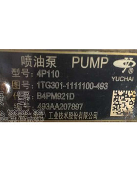 原装喷油泵1TG301 B4PM921D和E02009  B4PN93L和B1200 B4PN93H-R