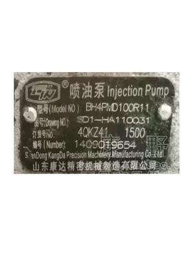 原装喷油泵BH4PMD100R11 HA110031 4QKZ41和4PMDF109A DHA100216