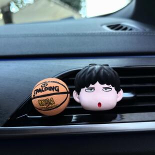 灌篮高手汽车空调出风口香薰车内装 饰扩香石摆件特斯拉通用香氛