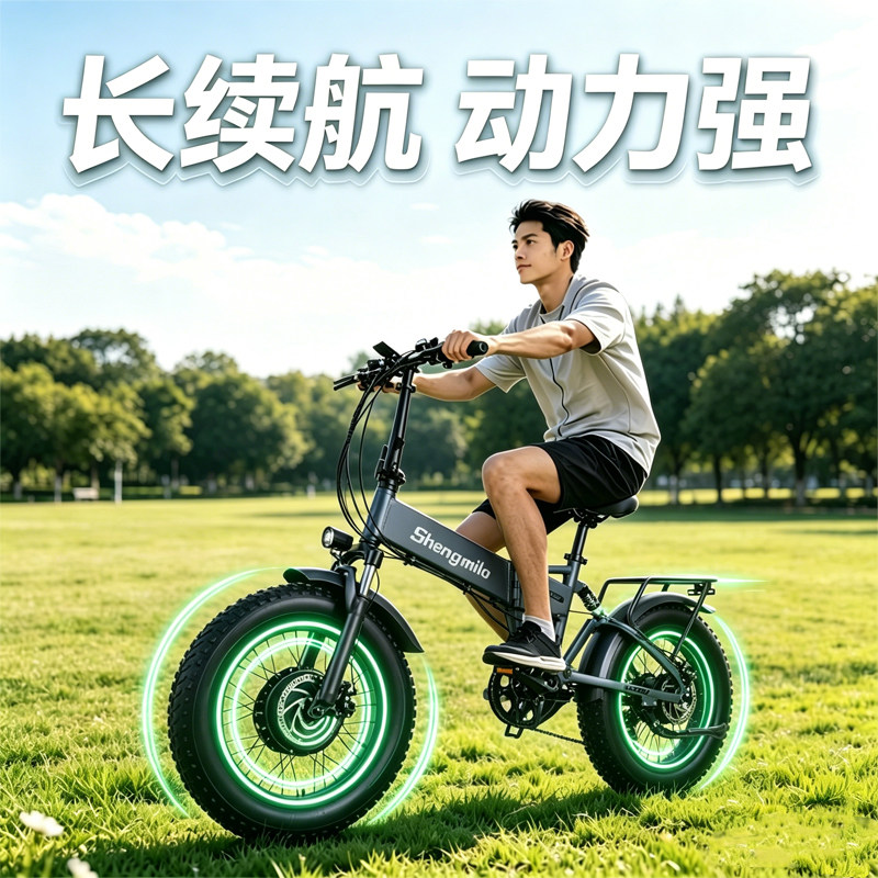 20寸电动助力可折叠智能山地自行车锂电成人日常代步轻便通勤越野