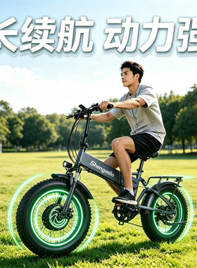折叠锂电山地越野成人助力自行车