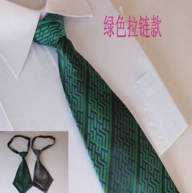 邮政银行灰色绿色领花工作面试正装领带