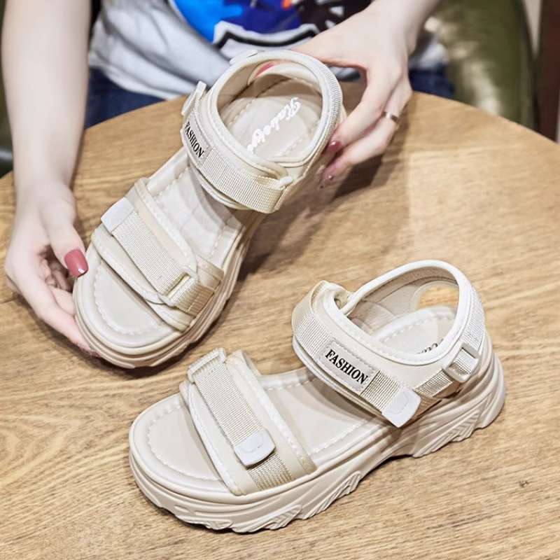 运动凉鞋女2025夏季新款沙滩休闲松糕厚底增高老爹凉鞋女外穿鞋子