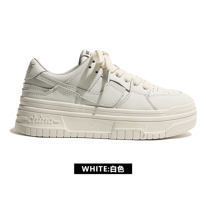 首谷正品熊猫厚底小白鞋女2023新款今年流行网红真皮休闲百搭板鞋