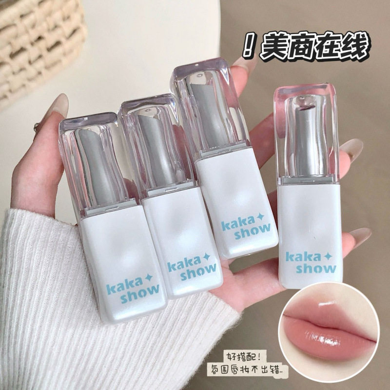 kaka show 水光润唇膏透明保湿滋润唇蜜伪素颜镜面唇油平价口红