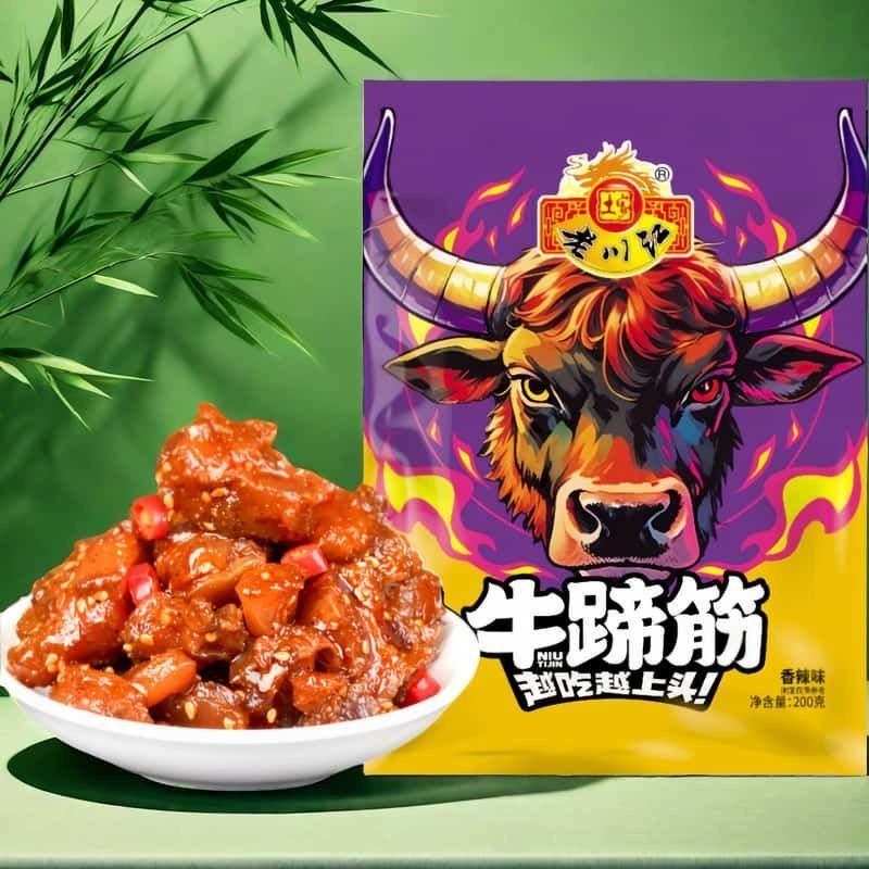 重庆特产老川江香辣牛蹄筋200麻辣味香辣味独立包装牛肉干零食