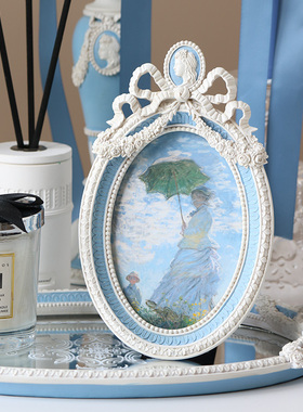 米子家居法式复古6寸照片相框摆台高级感婚纱照油画浮雕画框摆件