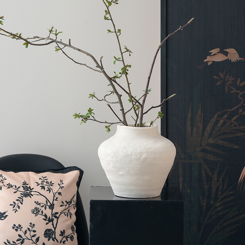 米子家居侘寂风陶瓷餐桌花瓶